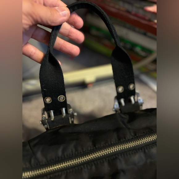 Y2K Franco Sarto black nylon handbag with silver buckle hardware and gems 🖤💎 - Picture 10 of 16